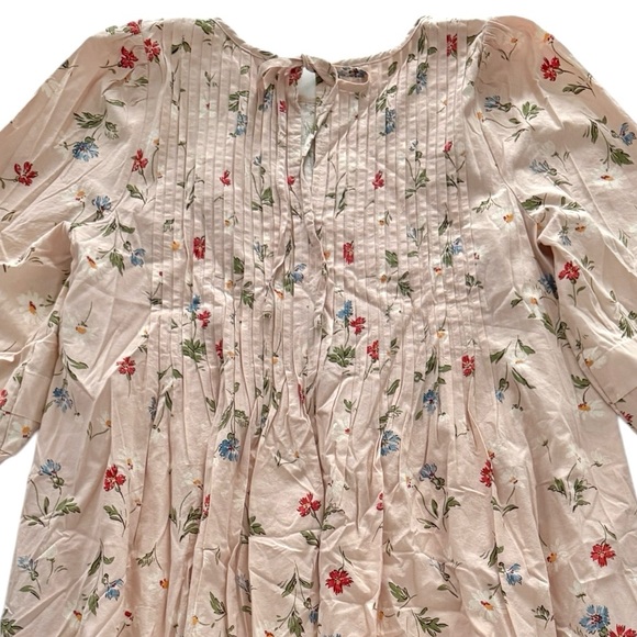 Madewell Pintuck Puff-Sleeve Mini Dress in Seaside Floral - Picture 12 of 15